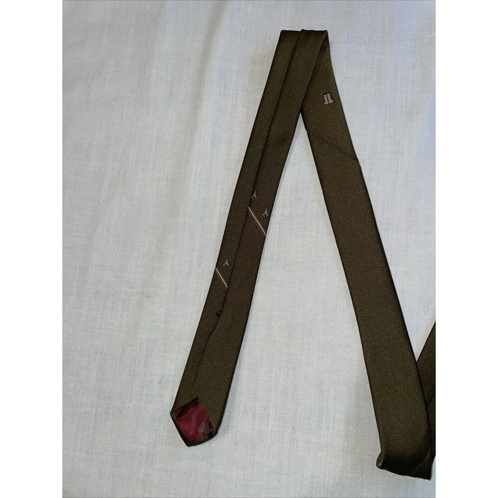 Lanvin Men’s Dress Tie Size 54” Brown 100% Silk Formal Business City
